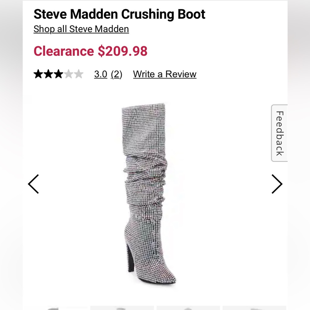 Steve Madden Crushing Rhinestone Boot